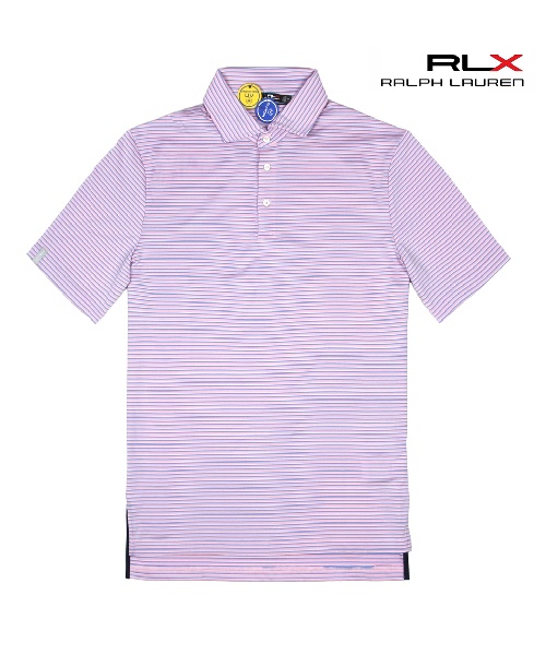 [랄프로렌 RLX] 에어플로우 폴로셔츠 스트라이프_핑크퍼플 L(110)